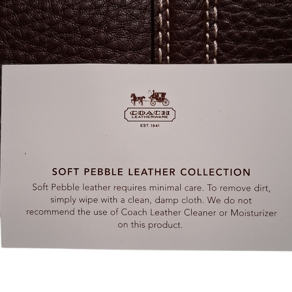 Coach Hamilton brown pebbled leather swingpack crossbody shoulder bag - Picture 10 of 12